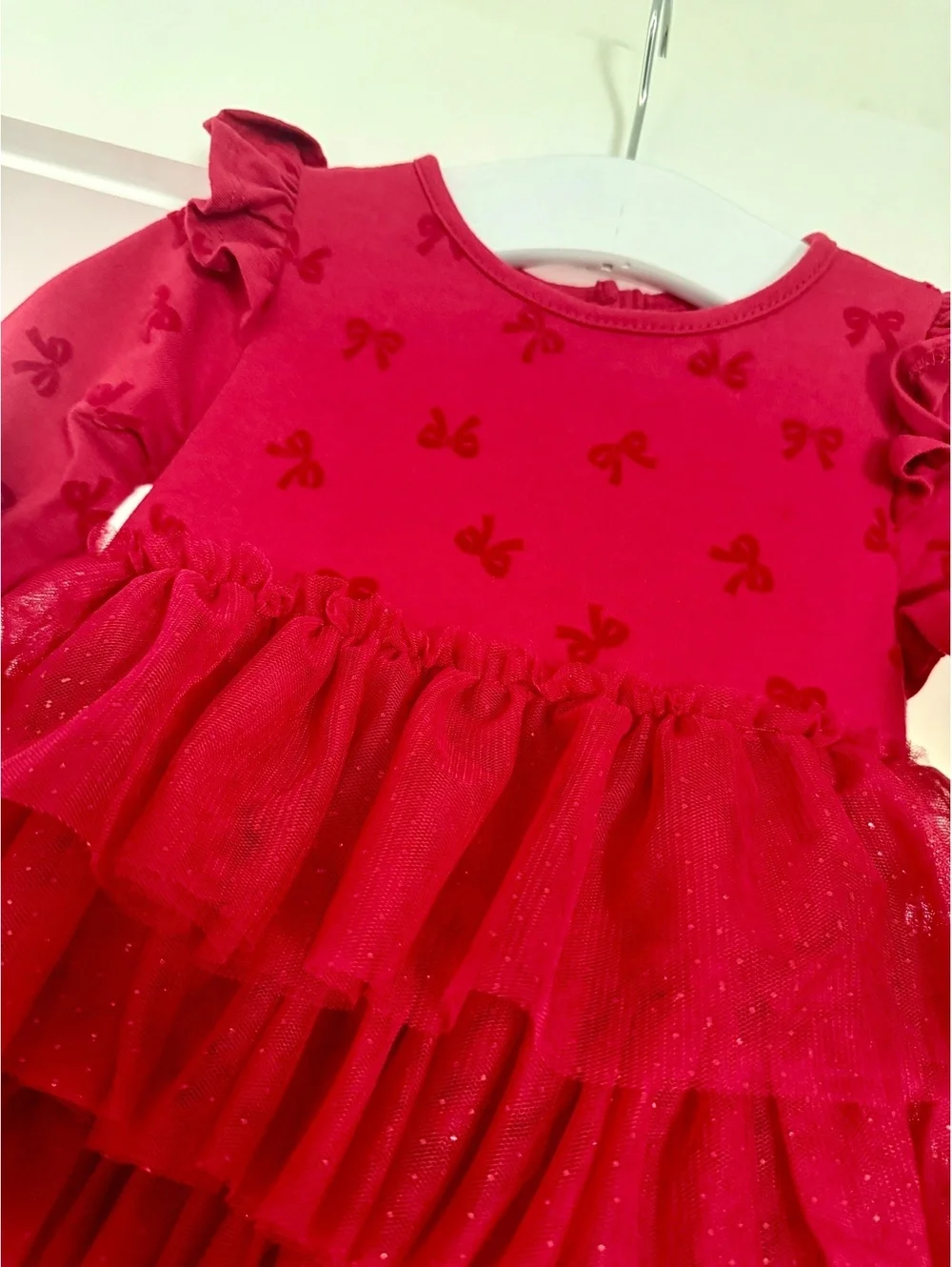 Rachel Zoe Red Tulle Dress Sz 12 Months EUC